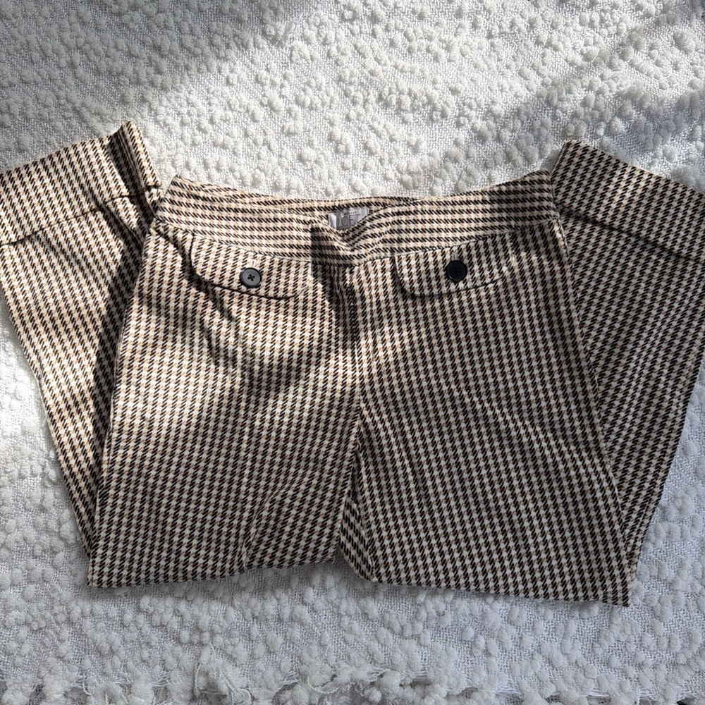 Vintage LOFT Black and Cream Houndstooth Shorts